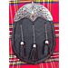 Stag Head Cantle Black Calfskin Dress Sporran