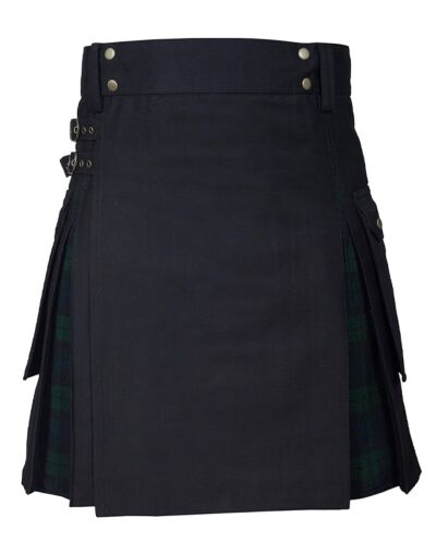 Black Watch Tartan Black Hybrid Kilt