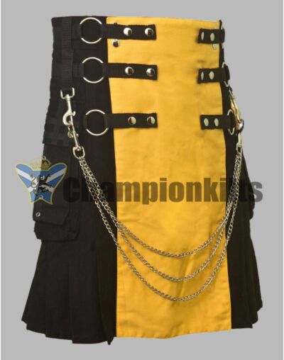 Black And Yellow Hybrid Kilt