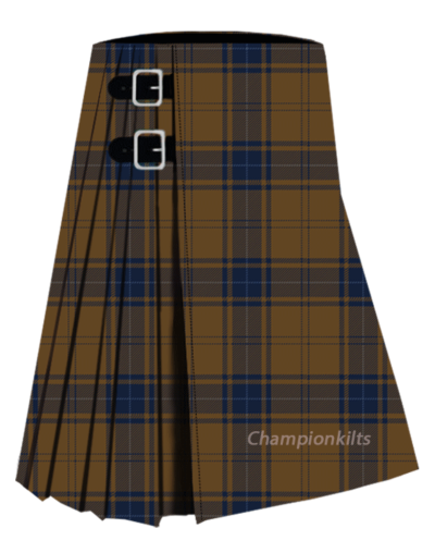 Blue And Gold Tartan Kilt