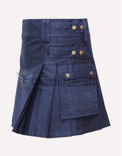 Blue Utility Kilt For Women