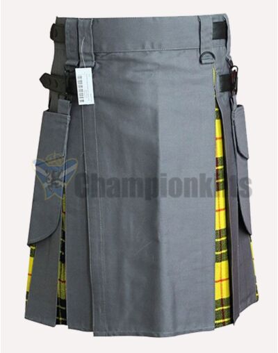 Cotton And Tartan Hybrid Kilt For Men