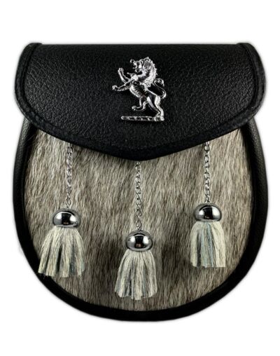 Grey Lion Prancing Semi Dress Sporran
